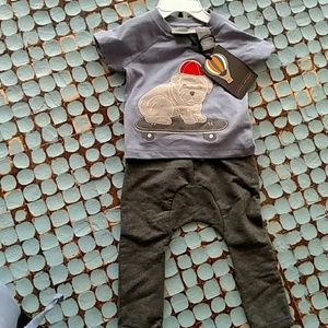 Two Piece Infant Boy Skater Dog Set